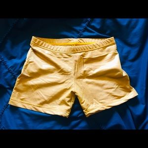 American Apparel Spandex Gold Shorts